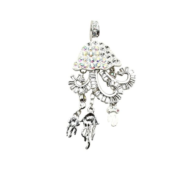 Kirks Folly Womens Crystal Magnetic Enhancer Pendant Jelly Fish - Picture 2 of 3